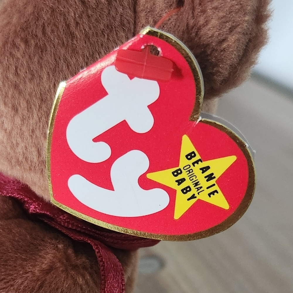🧸 Ty Beanie Baby “Teddy” the Brown Bear – 1993 Vintage Plush, Excellent Conditi - Picture 9 of 13